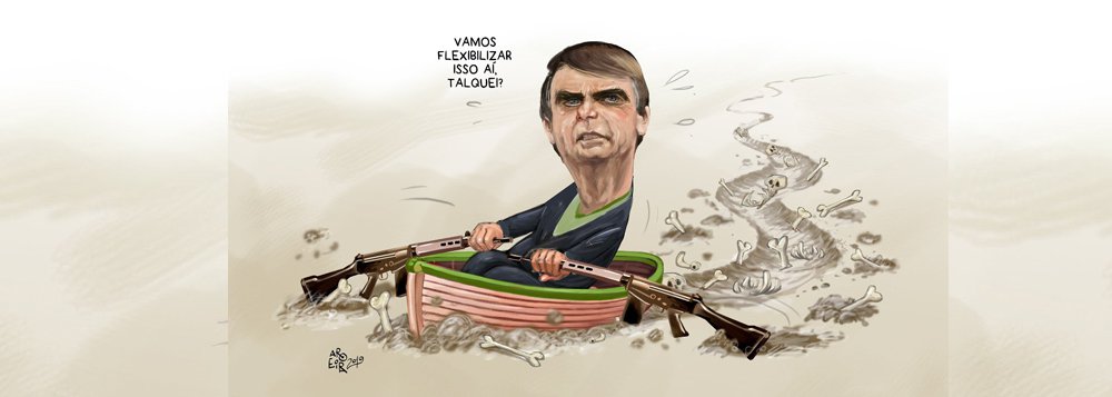 Aroeira: remando com fuzis, Bolsonaro quer flexibilizar armas 