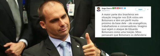 Guga Chacra: ataque de Eduardo Bolsonaro é traição a migrantes