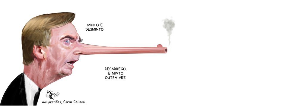 O presidente fake news