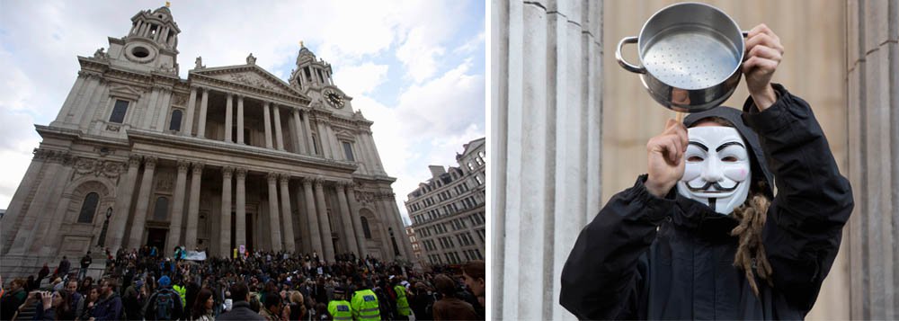 Occupy Londres faz um ano com ato contra a austeridade