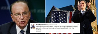 Pelo Twitter, Murdoch declara apoio a Romney