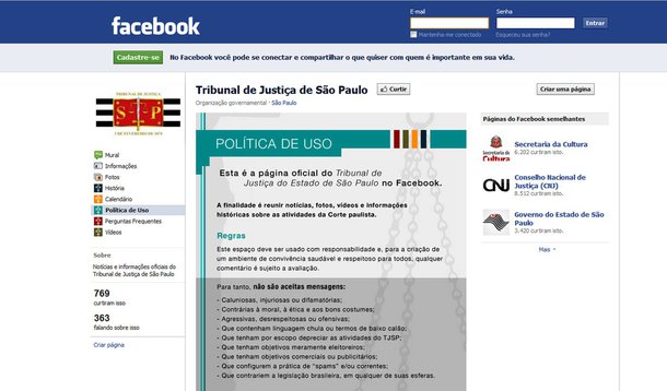 Tribunal de Justiça de São Paulo chega às redes sociais