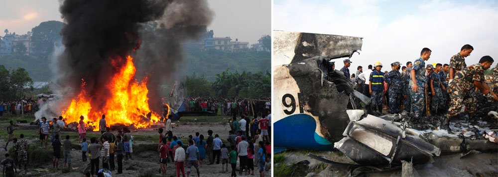 Avião cai no Nepal e 19 morrem