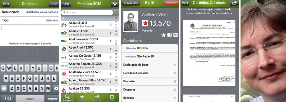 Aplicativo traz a ficha de todos candidatos do país