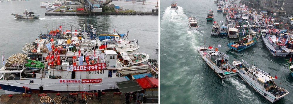 Navios chineses entram em região disputada