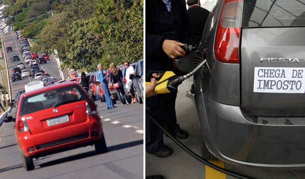 Gasolina sem imposto provoca filas nas capitais