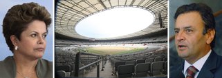 Dilma e Aécio, frente a frente no Mineirão