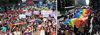 Centenas participam da 'Caminhada Lésbica' em SP