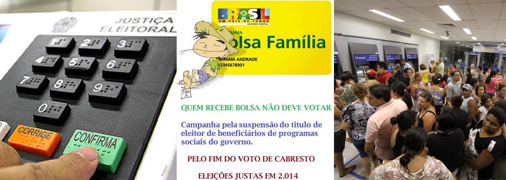 Campanha defende que quem recebe 'Bolsa' não vote