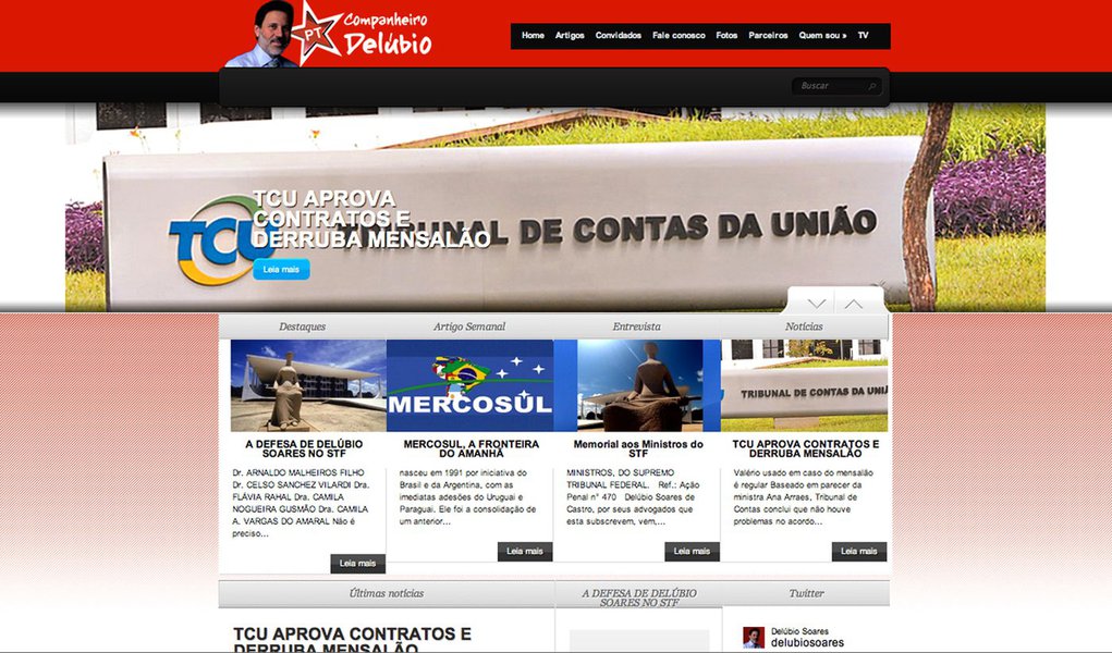 Em seu blog, Delúbio comemora derrubada do mensalão