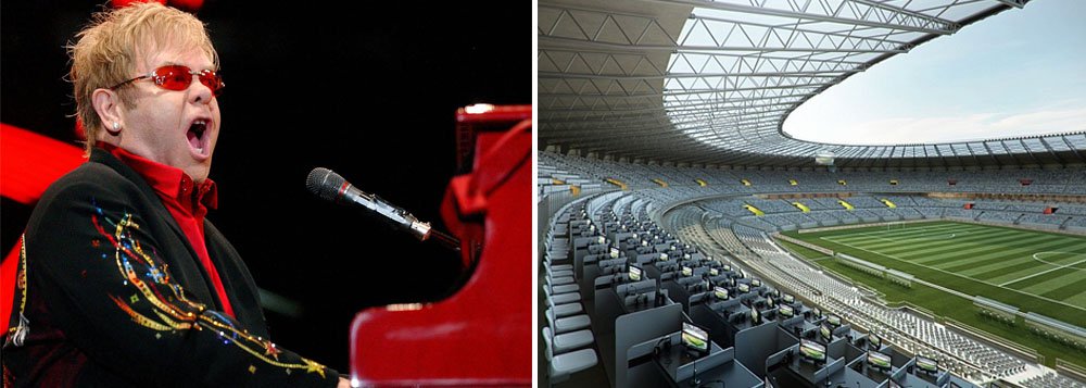 Elton John abre grandes shows no novo Mineirão