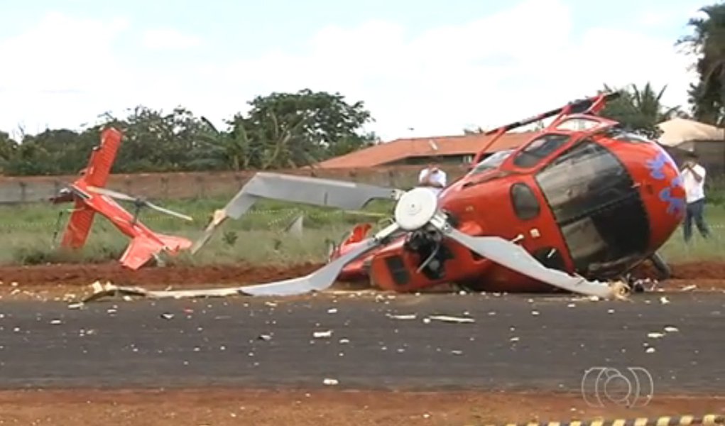 Helicóptero de Wilder Morais cai em Goiânia