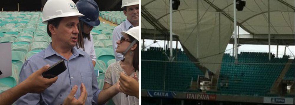 Arena Fonte Nova: lona cedeu por "erro humano"