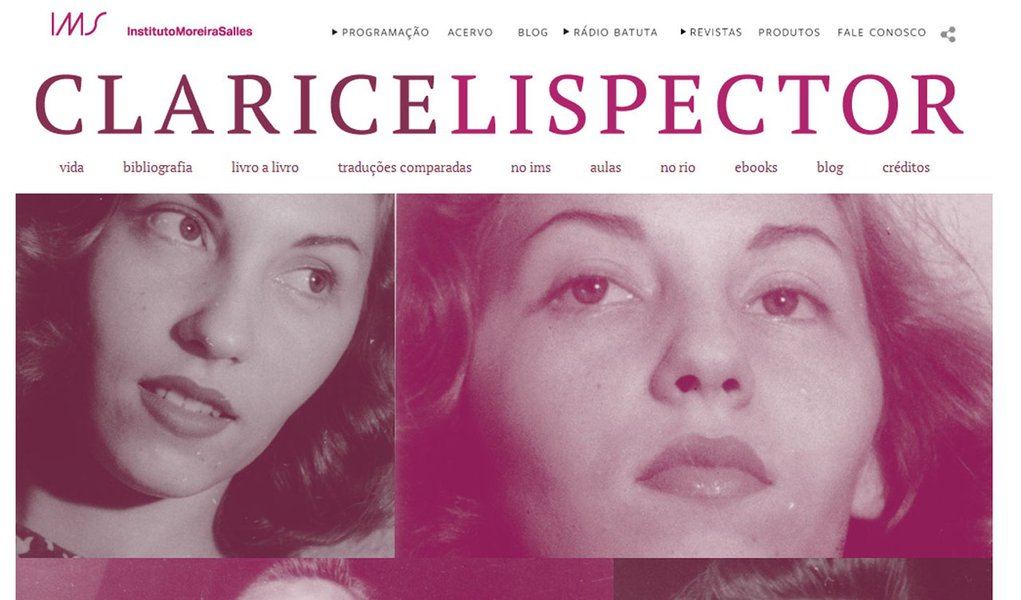 Clarice Lispector ganha site em aniversário