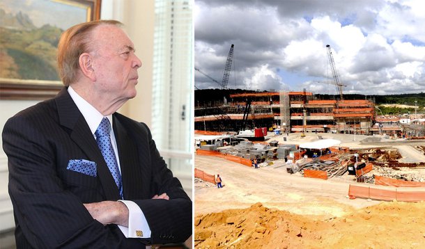 Presidente da CBF vistoria obras da Arena