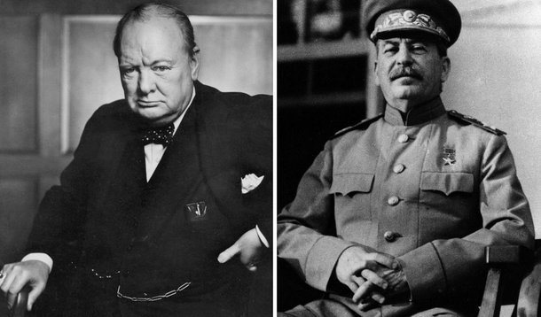 Churchill e Stalin tomaram porre juntos na Segunda Guerra