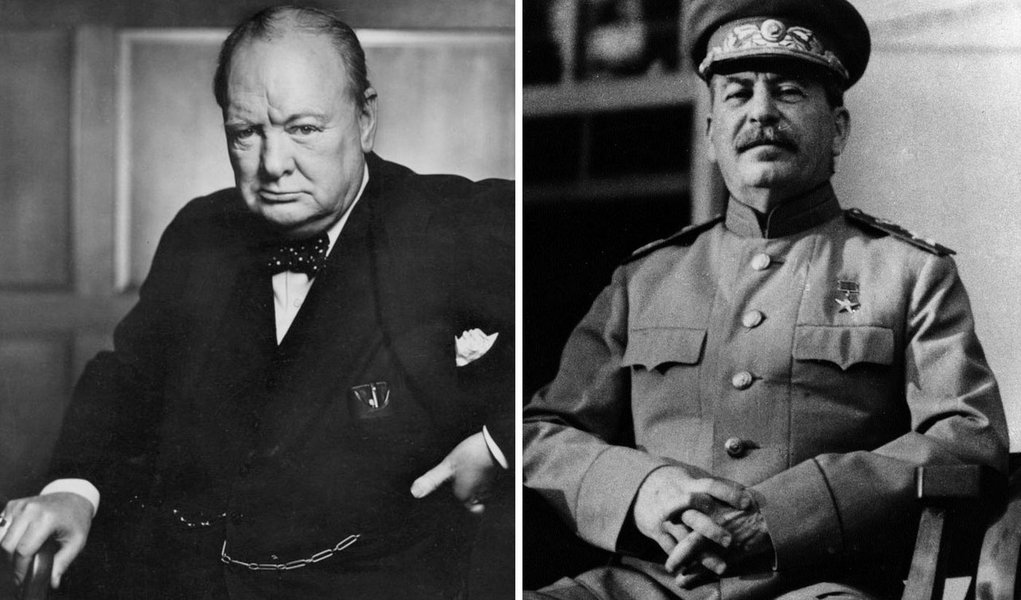 Churchill e Stalin tomaram porre juntos na Segunda Guerra