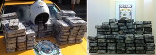 Polícia apreende 200 kg de pasta base em 24 horas