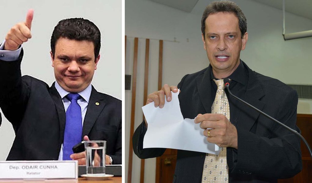 Deputado goiano rasga relatório de Odair Cunha
