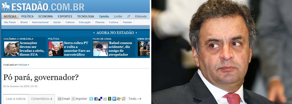 Estadão esconde agressão que fez a Aécio em 2010