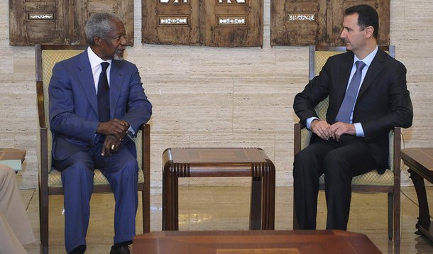 Kofi Annan e presidente da Síria chegam a acordo