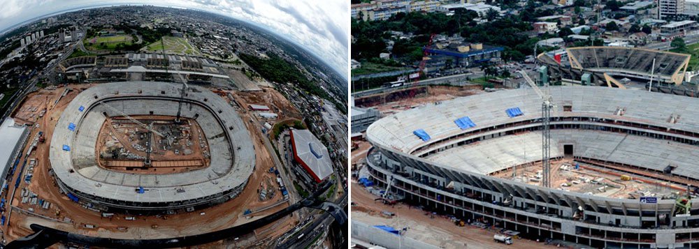Arena da Amazônia tem arquibancadas concluídas