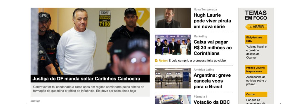 Cachoeira, fonte número 1 de Veja, será solto
