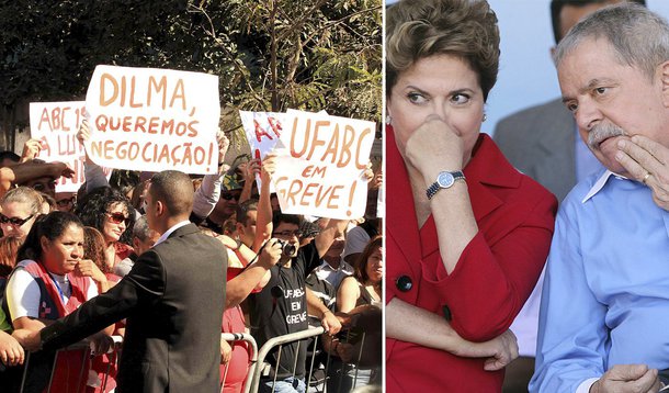 Estudantes apupam Dilma e Lula em S. Bernardo