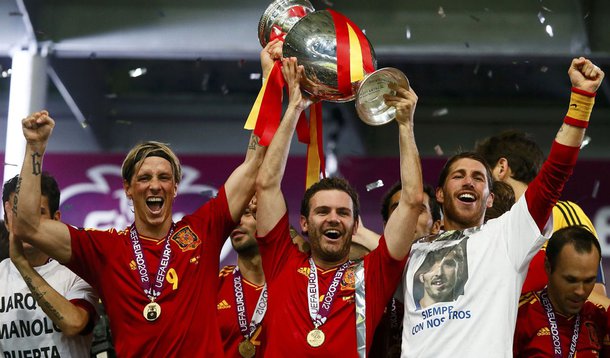 Espanha domina seleção da Eurocopa