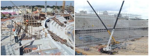 Arena da Baixada, em Curitiba, 62,30% pronta
