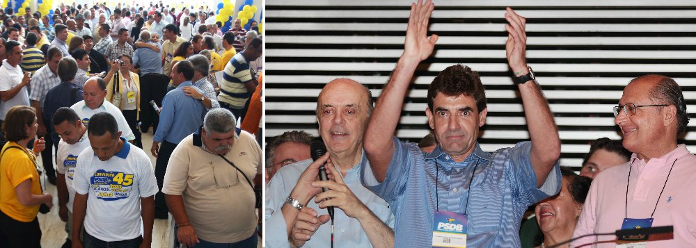 Em convenção, Alckmin nega desunião no PSDB