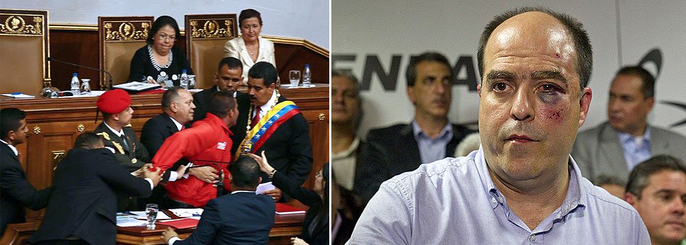 Confronto no Parlamento da Venezuela deixa sete feridos