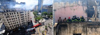 Incêndio atinge prédio no centro do Recife