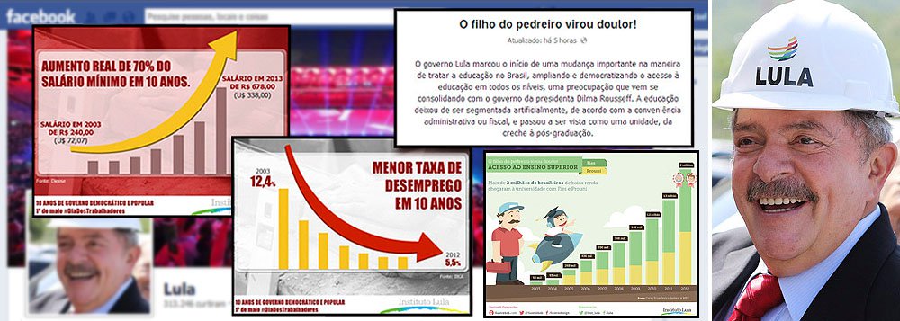 Com números, Lula fatura 1º de Maio no Facebook