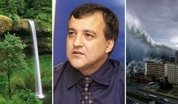 A cachoeira pode se transformar em tsunami
