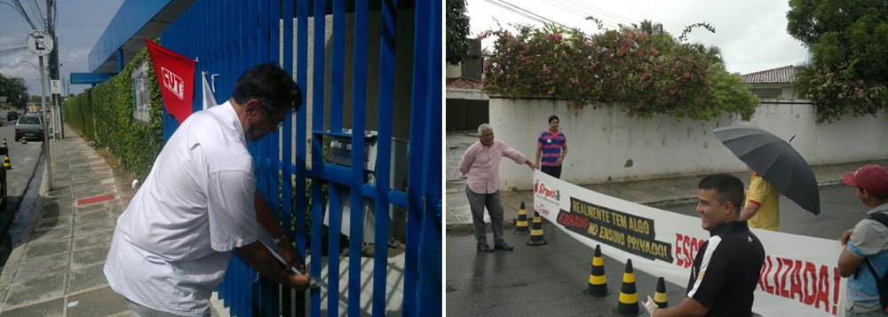 Por melhores salários, Sindicato fecha escola particular
