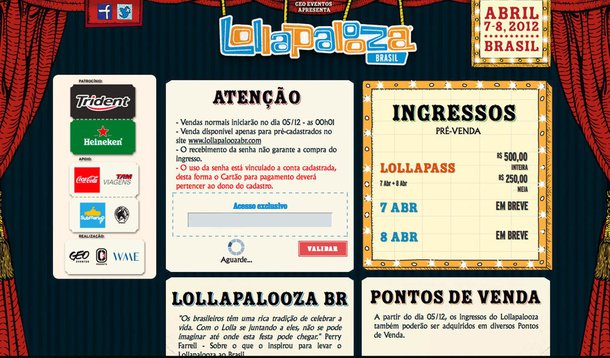 Festival Lollapalooza: onde estão os ingressos?