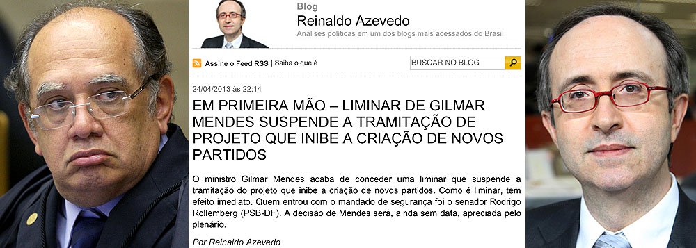 Gilmar libera partidos e vaza decisão para Reinaldo