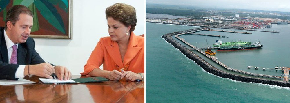 Um porto de distância entre Dilma e Eduardo