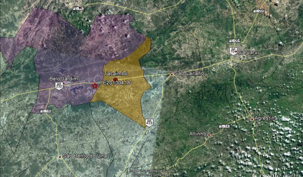 Abalo sísmico de 2,5 graus é registrado em Pernambuco