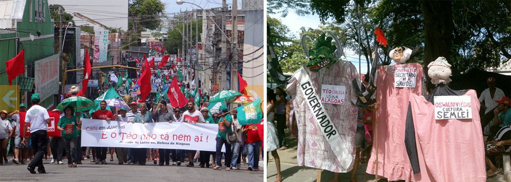 Alagoas protesta contra governador Vilela