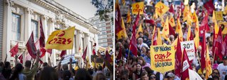 Professores em greve cobram pagamento do piso