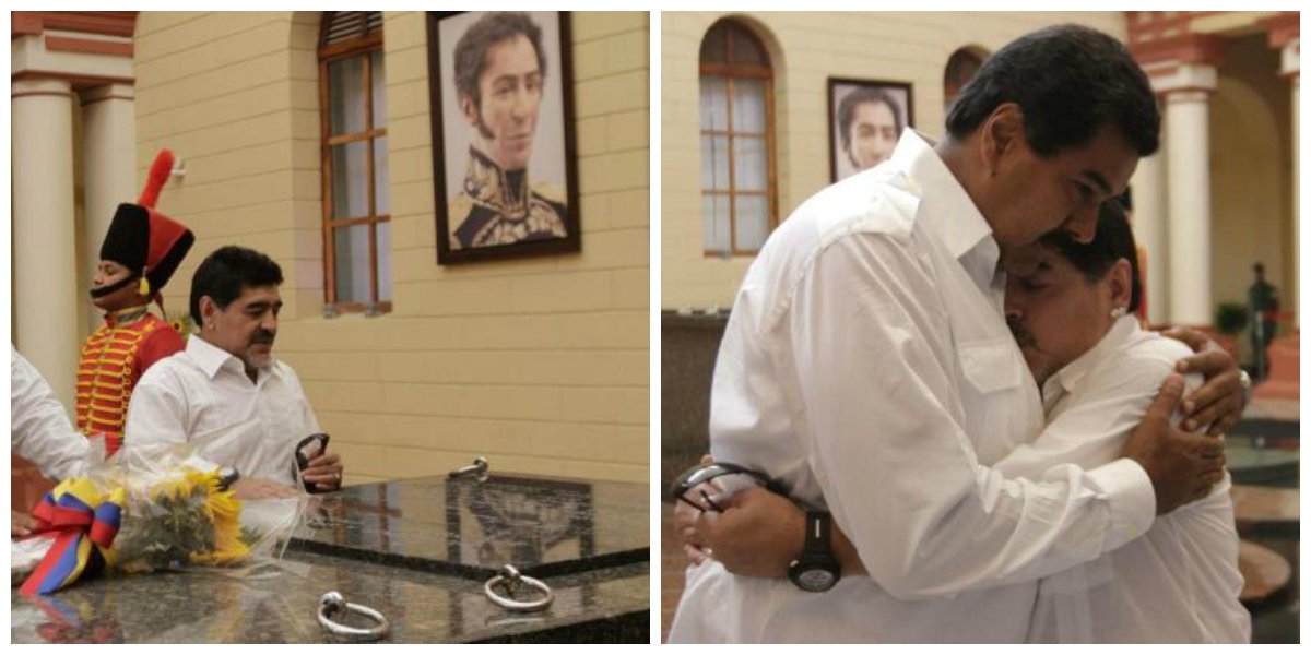 Maradona visita túmulo de Chávez antes de eleição
