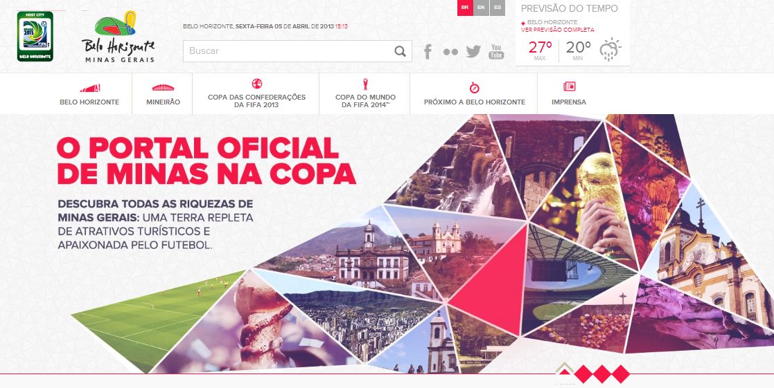 Governo de Minas lança portal oficial das Copas