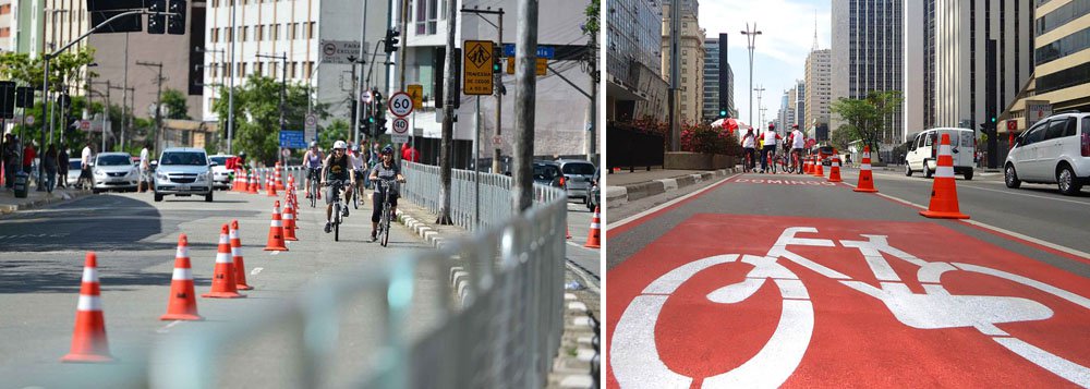 Ciclofaixas popularizam bicicletas em São Paulo