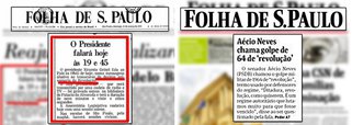 Folha também costumava chamar golpe de revolução