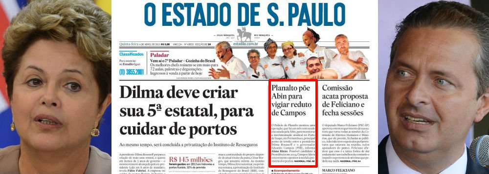 Governo desmente Estadão por ato contra Campos