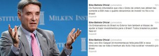 Pelo Twitter, Eike reage a críticas e ataca a imprensa