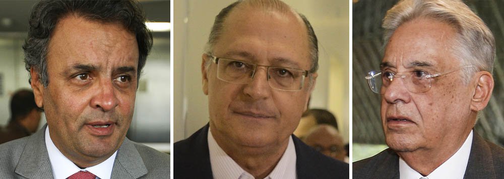 Com Alckmin e FHC, Aécio busca espaço no PSDB de SP