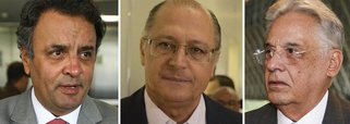 Com Alckmin e FHC, Aécio busca espaço no PSDB de SP